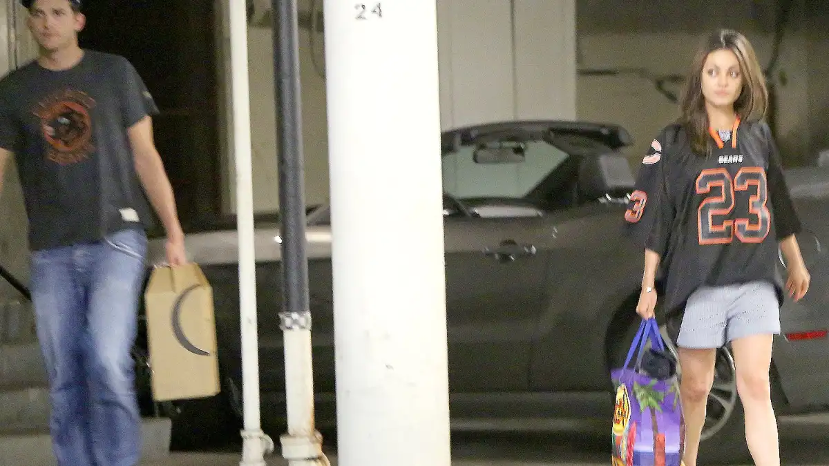 Ashton Kutcher and Mila Kunis in Hollywood on Sept 15, 2013.