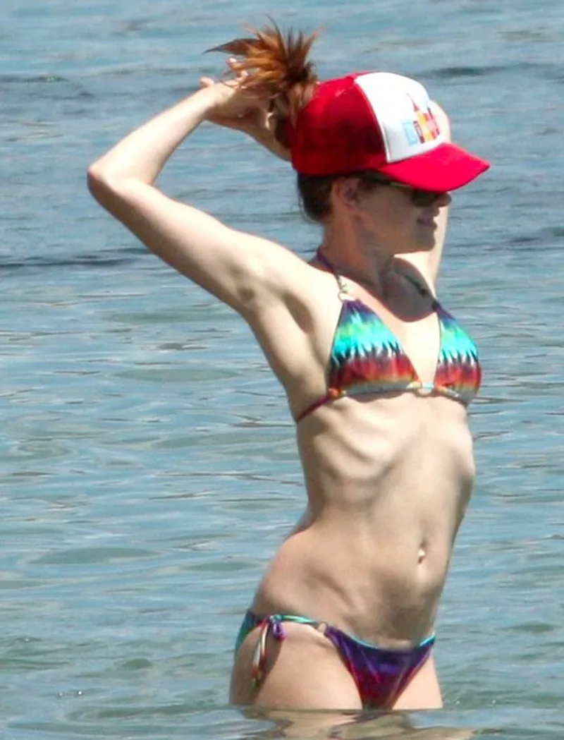 Alyson Hannigan in bikini in Malibu on Sept 19, 2013