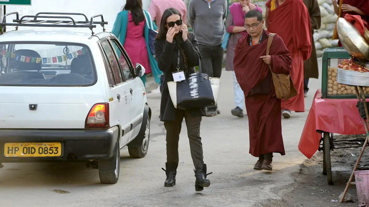 Demi Moore seen in McLeod Ganj on October 28, 2013.