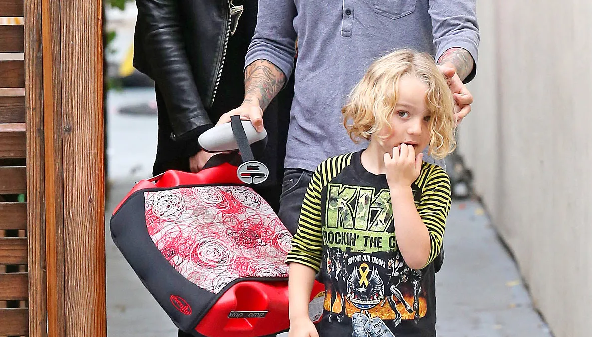 Megan Camper, Pete Wentz and Bronx Wentz at Bronx's birthday