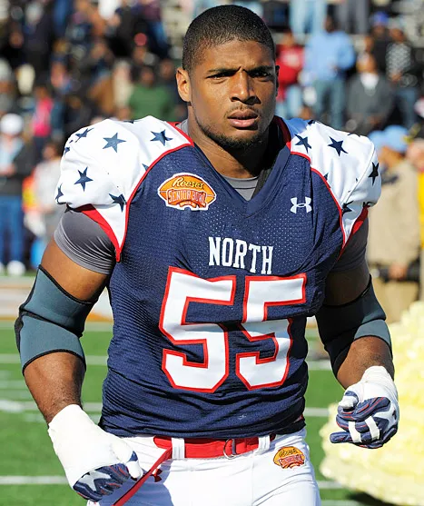 Michael Sam before the Senior Bowl NCAA college football game