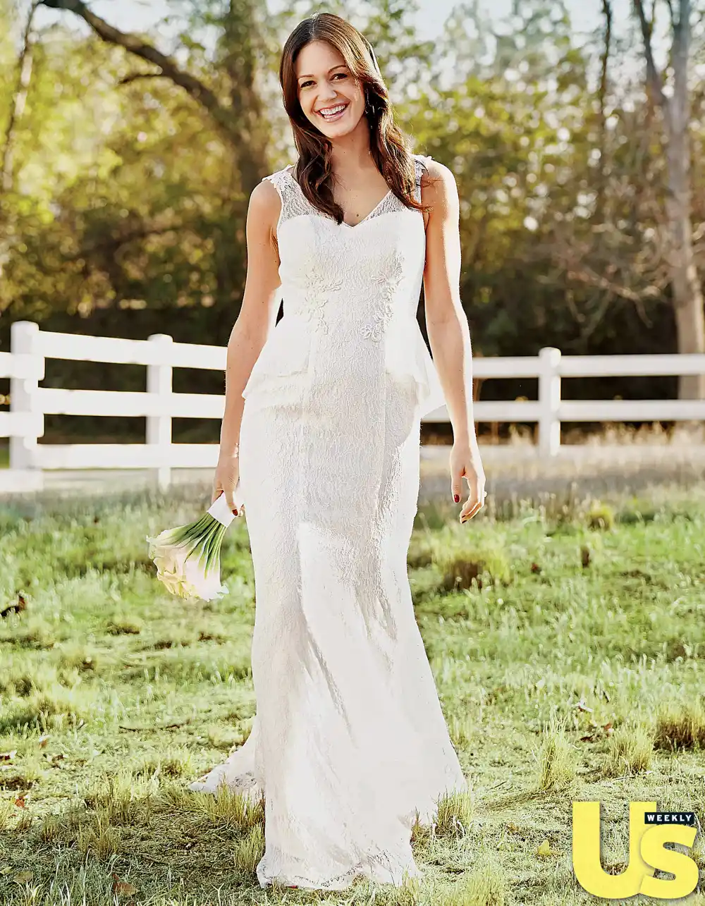 Desiree Hartsock in a wedding dress