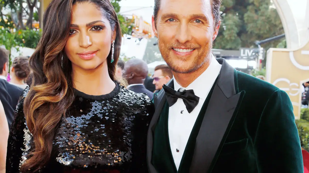 Camila Alves and Matthew McConaughey on January 12, 2014