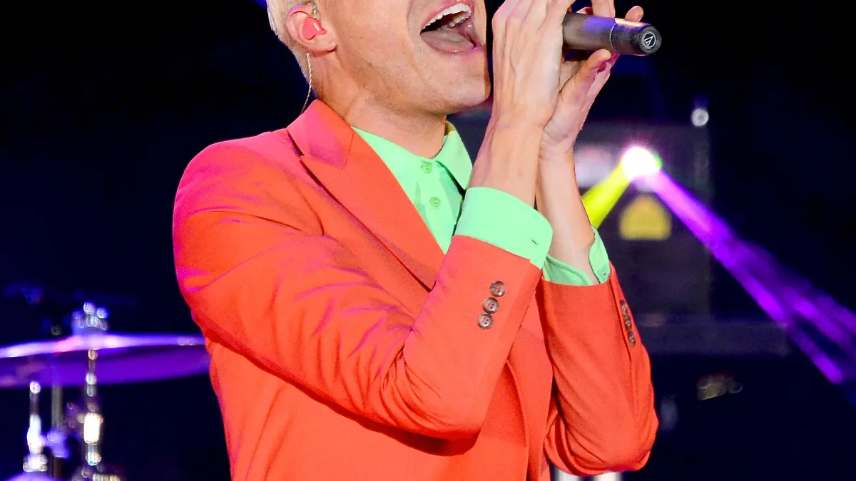 Neon Trees frontman Tyler Glenn performs at the Couture Las Vegas