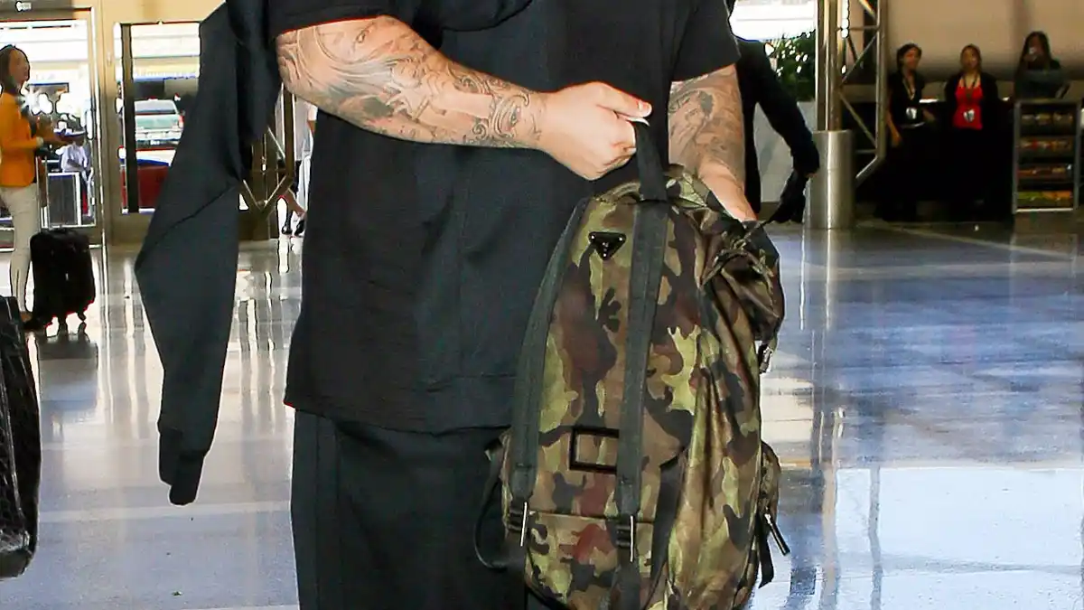 Rob Kardashian at the airport in Los Angeles on May 18, 2014