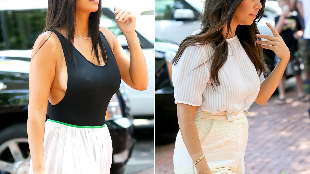Kim Kardashian and Kourtney go to lunch in the hamptons