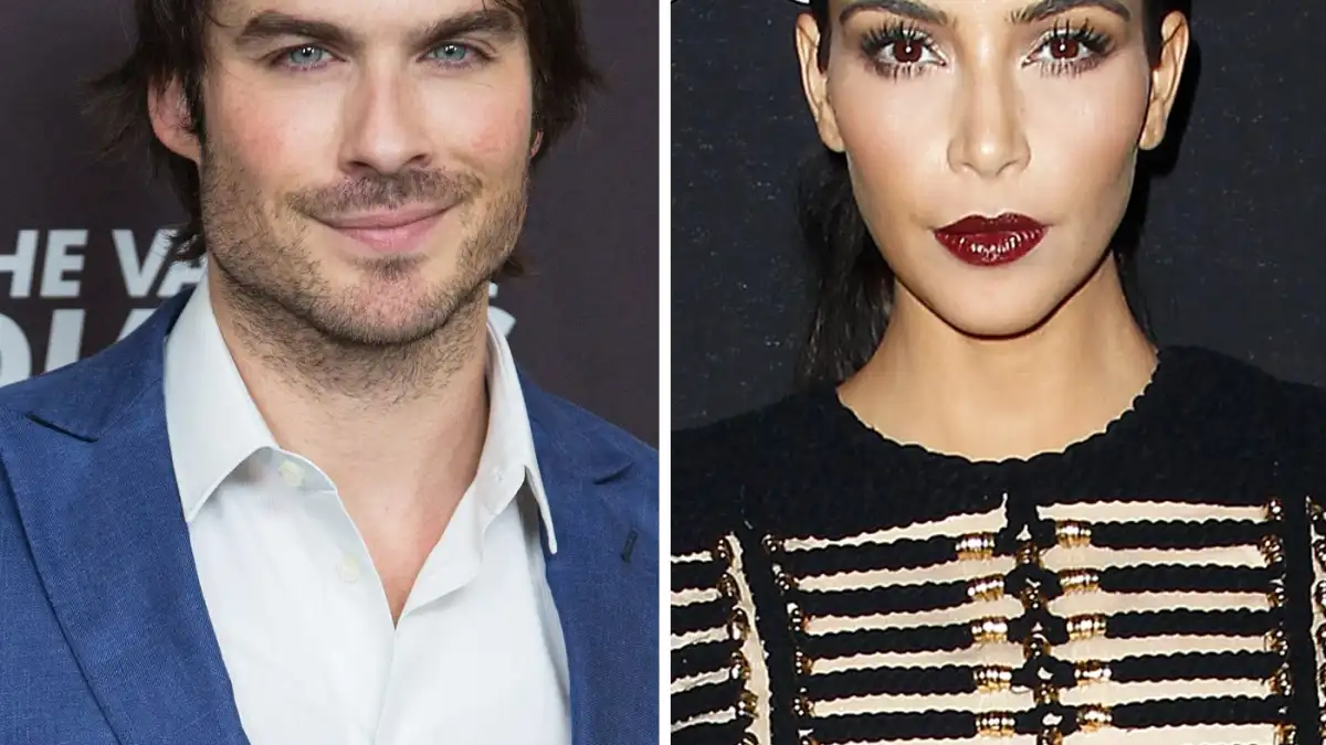 Ian Somerhalder and Kim Kardashian