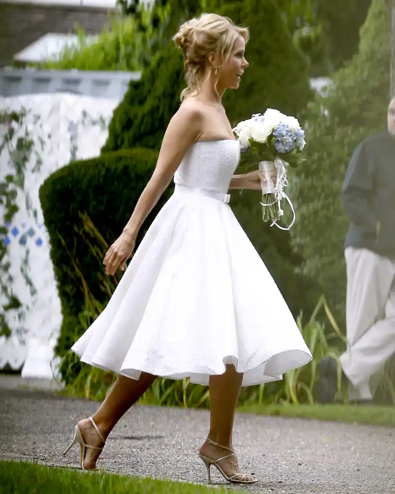 Cheryl Hines in her wedding dress in Hyannis Porton August 2, 2014