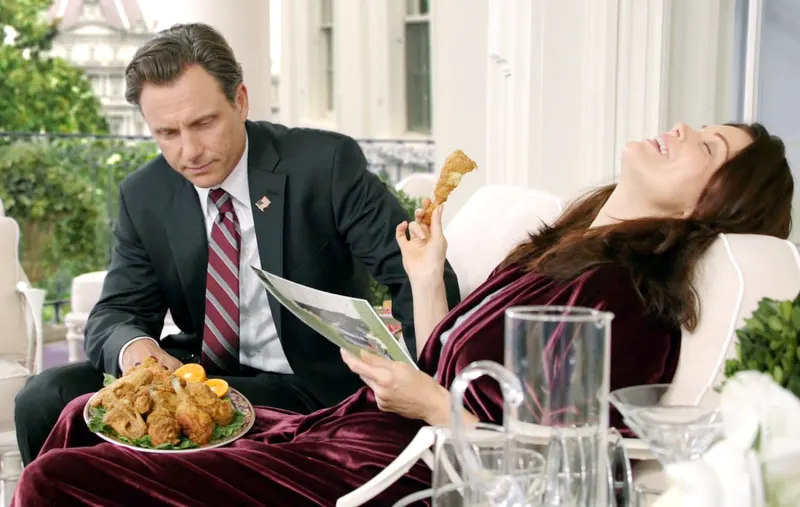 Tony Goldwyn and Bellamy Young in "Scandal"