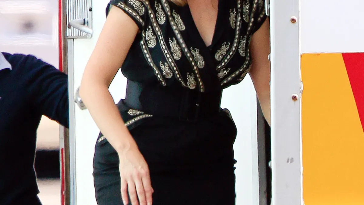 Kate Winslet on the set of "The Dressmaker"