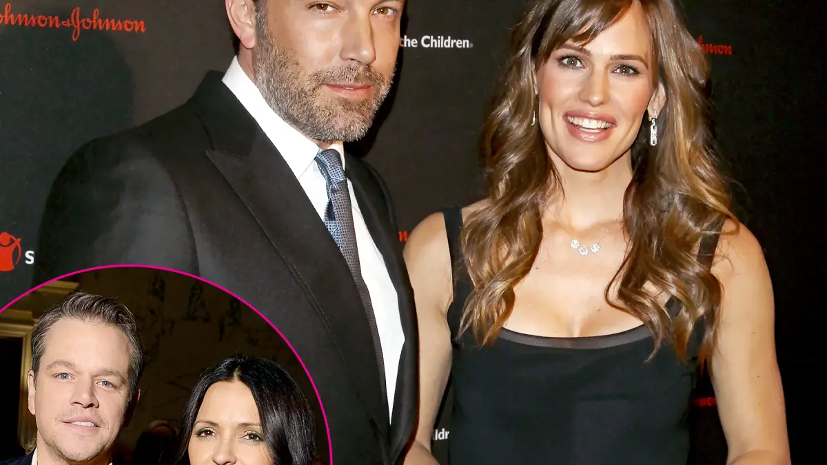 Ben Affleck, Jennifer Garner, Matt Damon, Luciana spending Thankgiving
