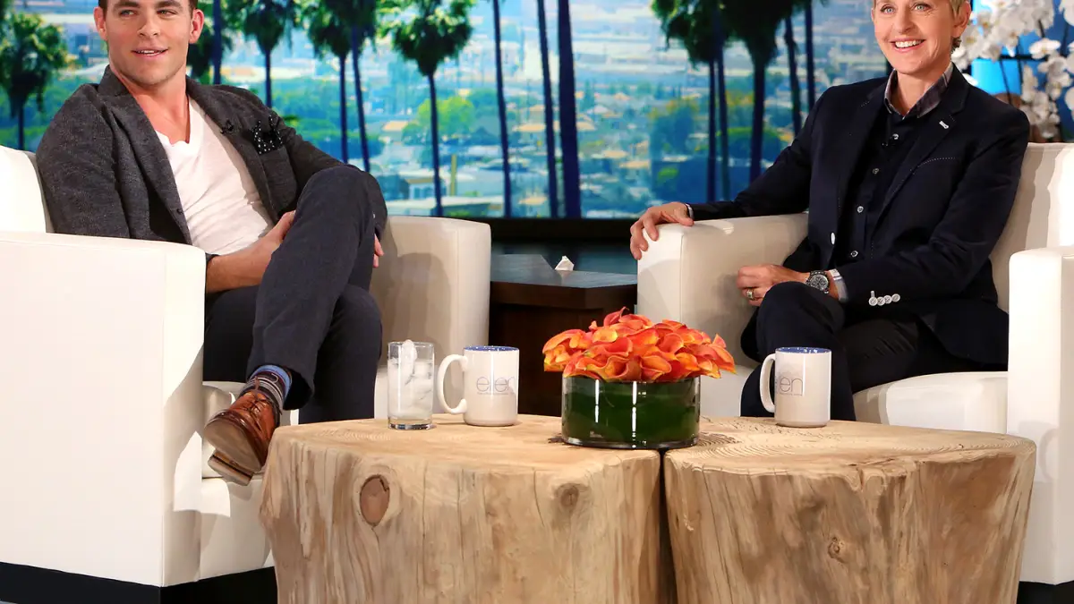 Chris Pine appears on Ellen
