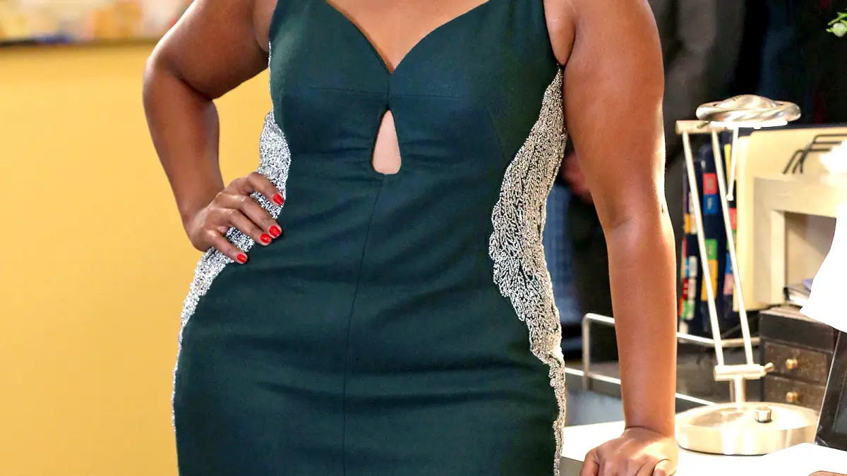 Mindy Kaling at the office Christmas party in 'The Mindy Project'