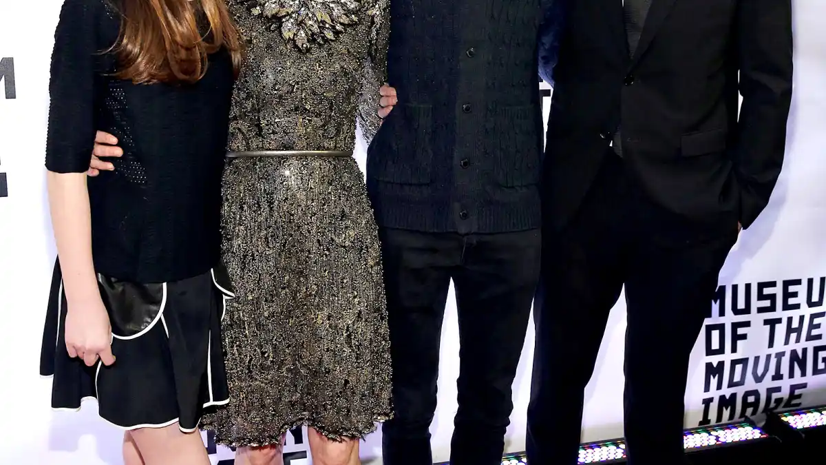 Liv, Julianne Moore, Caleb and Bart Freundlich on January 20, 2015.