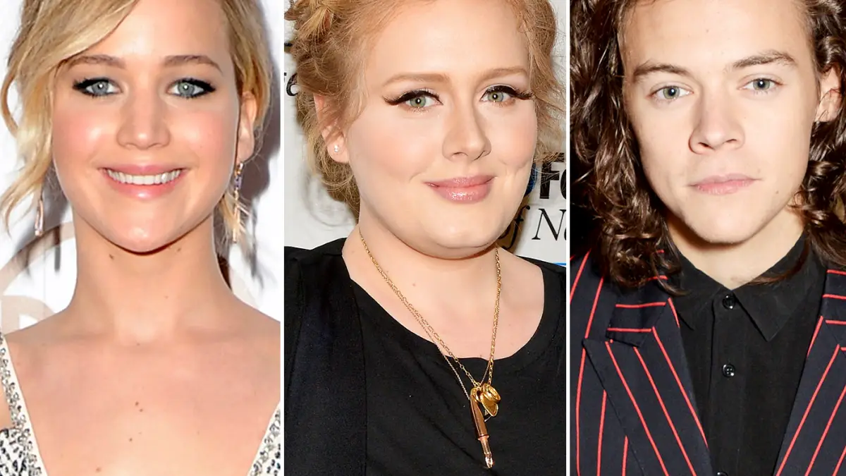 Jennifer Lawrence, Adele, Harry Styles