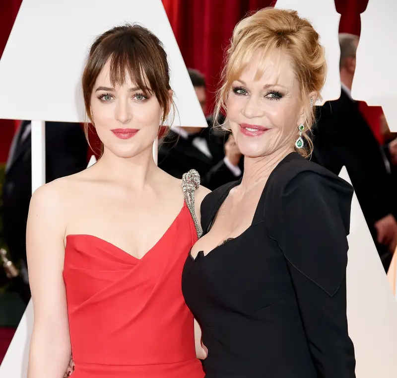 Dakota Johnson and Melanie Griffith at the 2015 Oscars