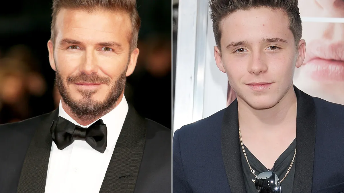 David Beckham and Brooklyn Beckham