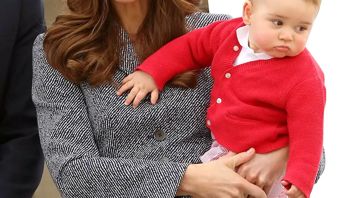 Kate Middleton and Prince George on April 25 2014 in Australia.