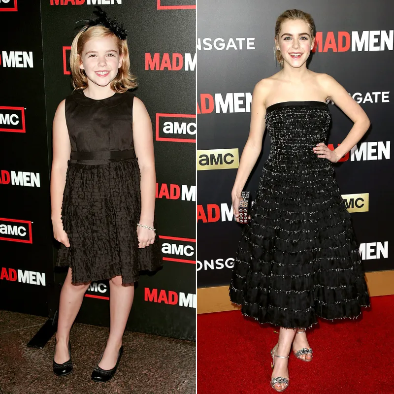 Kiernan Shipka at the Mad Men premiere in 2009 and 2015.