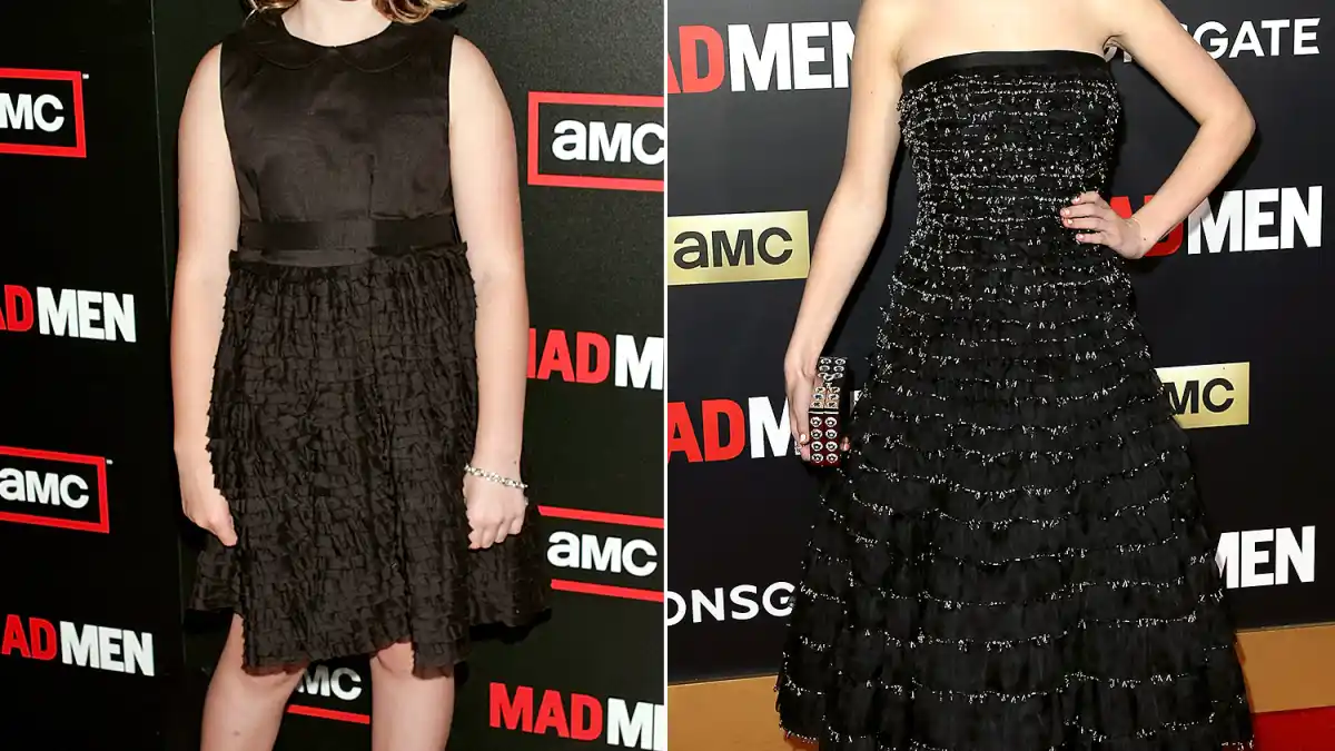 Kiernan Shipka at the Mad Men premiere in 2009 and 2015.