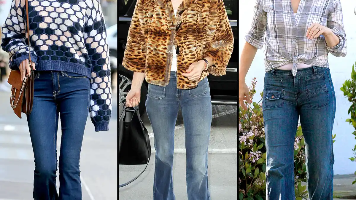 Chrissy Teigen, January Jones and Amy Adams all wear flare jeans.