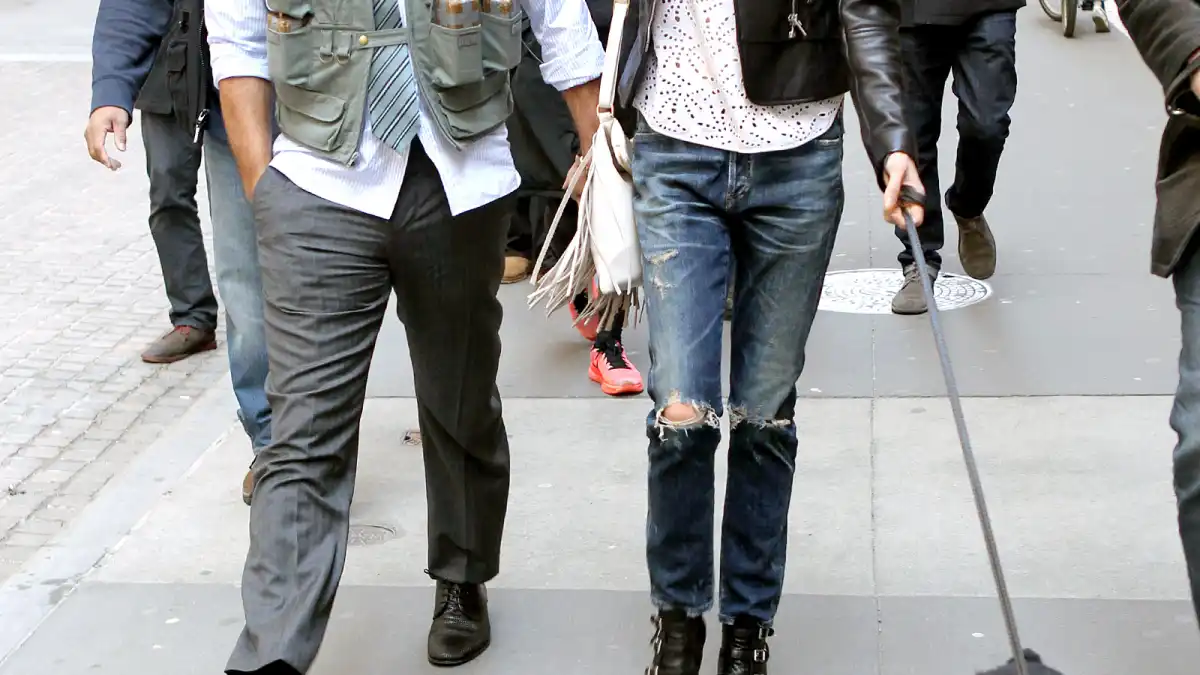 Amal visits George Clooney on set of "Money Monster" on April 12, 2015