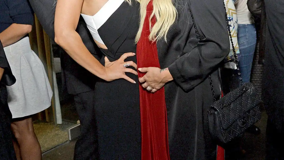 Jessica Simpson and pregnant Ashlee Simpson on April 23, 2015.