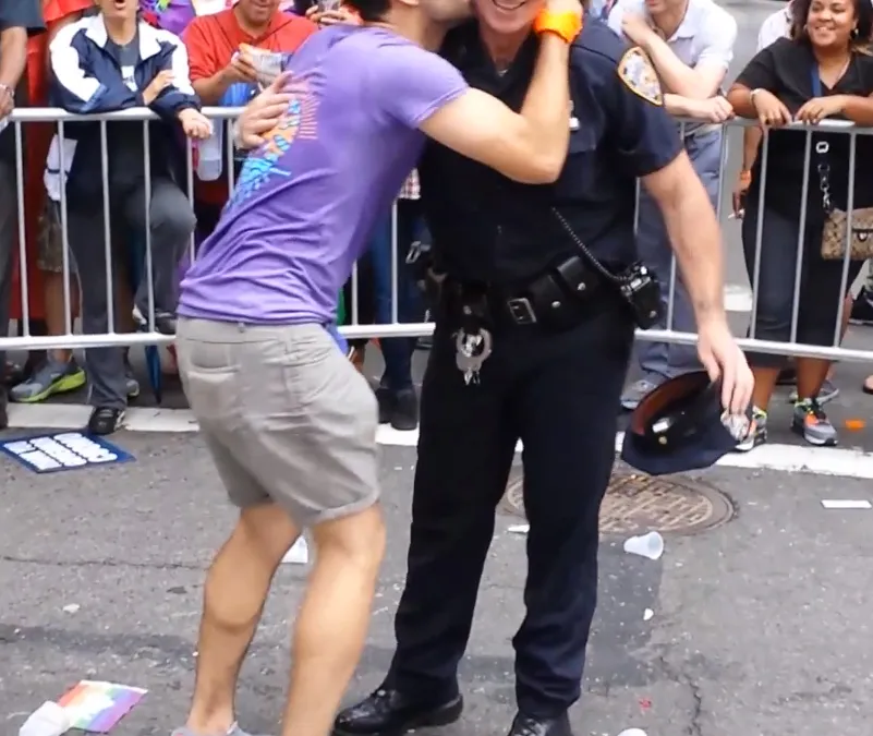 hot cop dances at pride parade