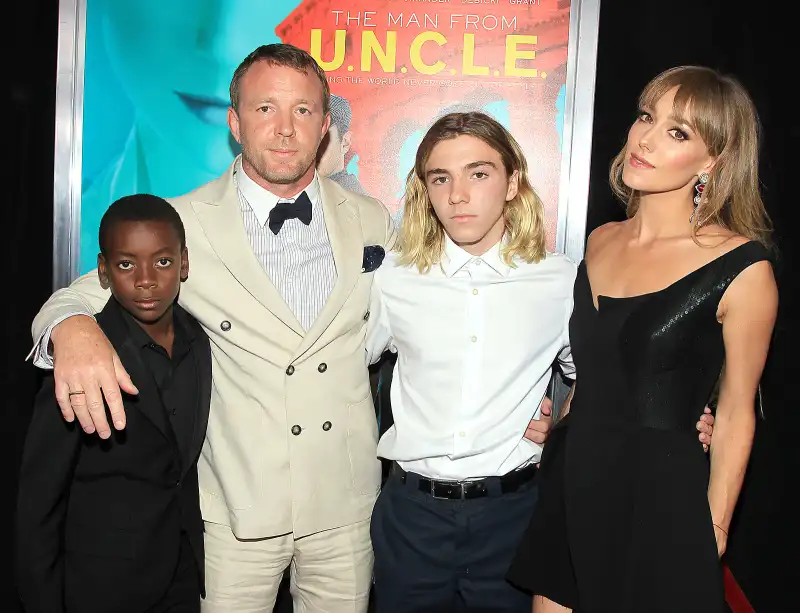David, Guy Ritchie, Rocco and Jacqui Ainsley