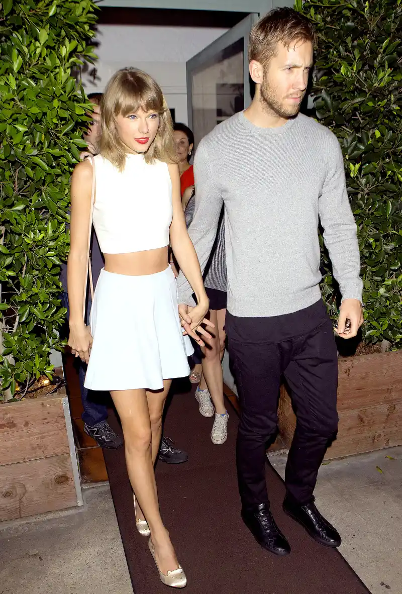 Taylor Swift and Calvin Harris leave dinner on August 12, 2015.