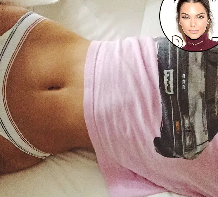 Kendall Jenner in her underwear on Instagram