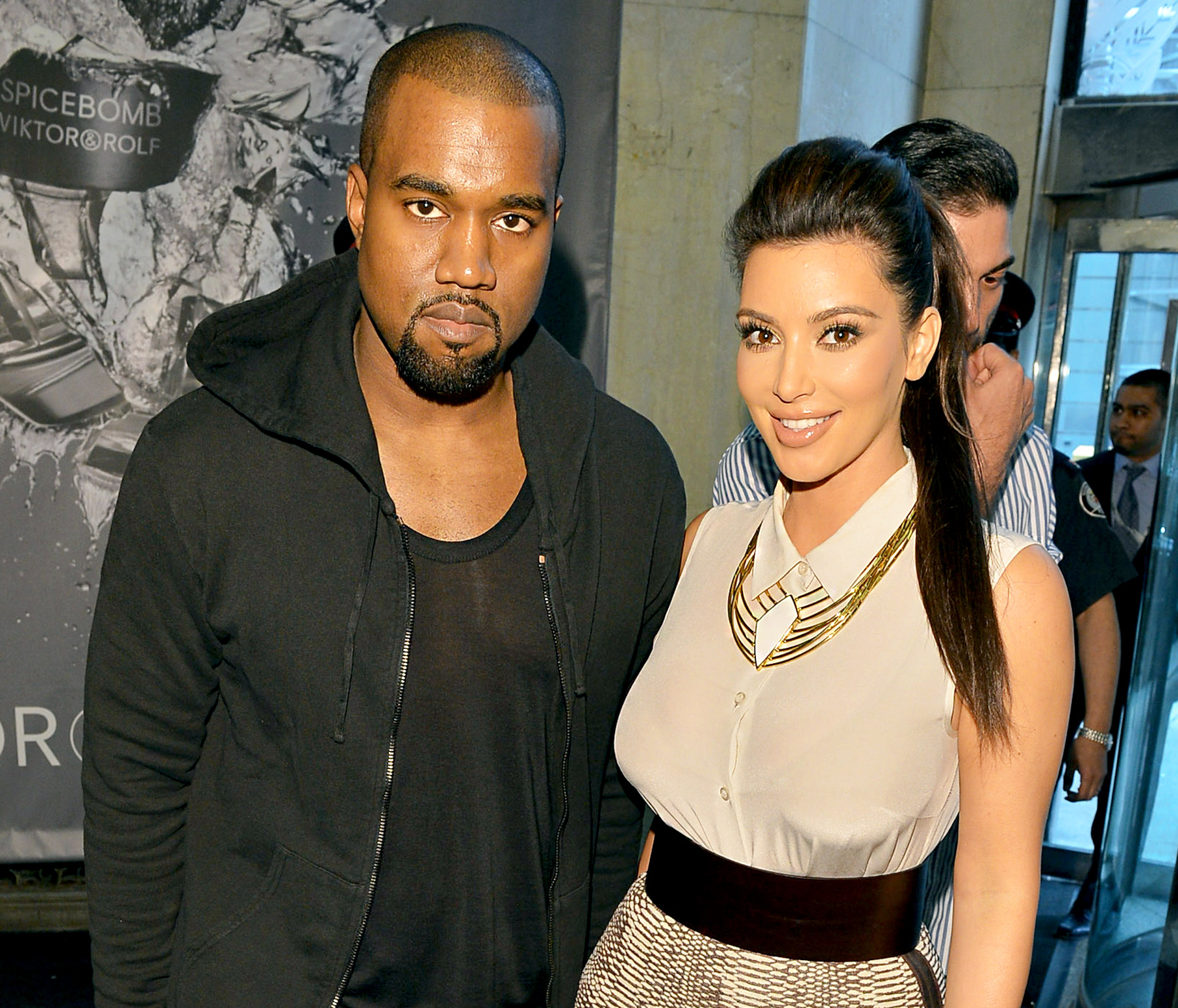 Kanye West and Kim Kardashian