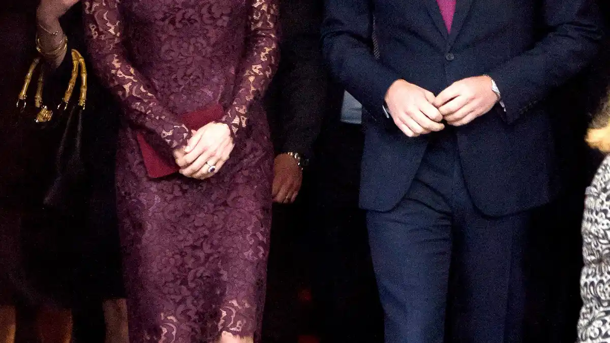 Kate Middleton and Prince William on October 21, 2015 in London.