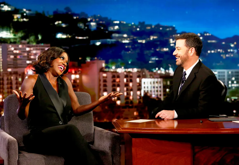Viola Davis and Jimmy Kimmel
