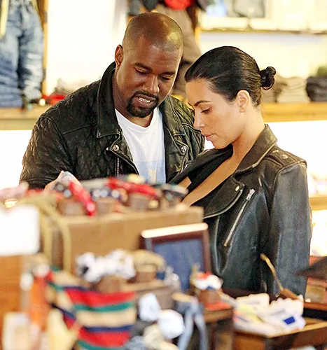 Kanye West and Kim Kardashian