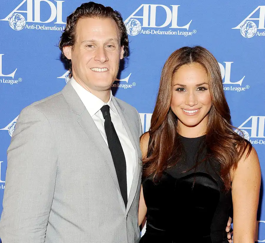 Trevor Engelson and Meghan Markle