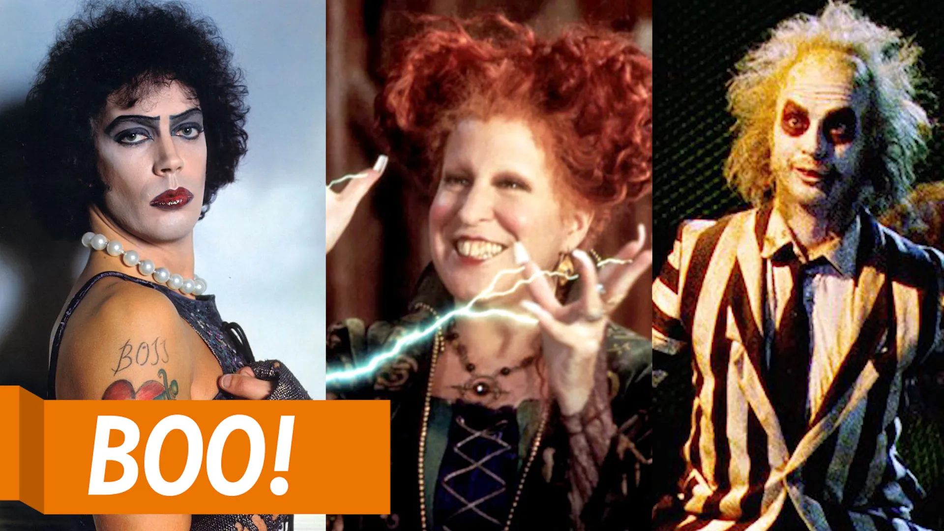 Tim Curry, Bette Midler, Michael Keaton