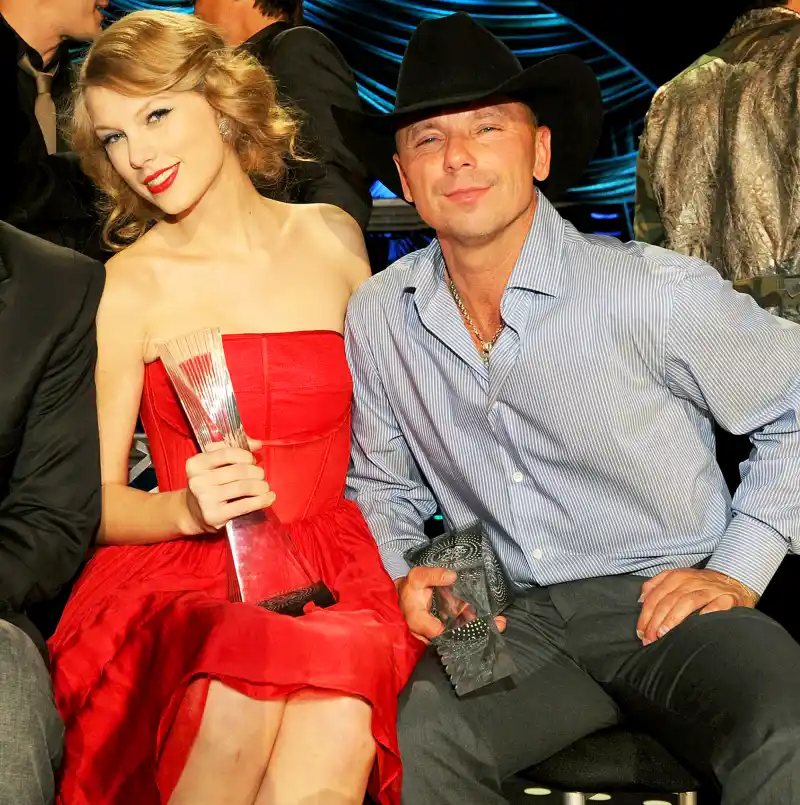 Taylor Swift and Kenny Chesney attend the 2011 CMT Artists of the year at the Bridgestone Arena on November 29, 2011 in Nashville, Tennessee.