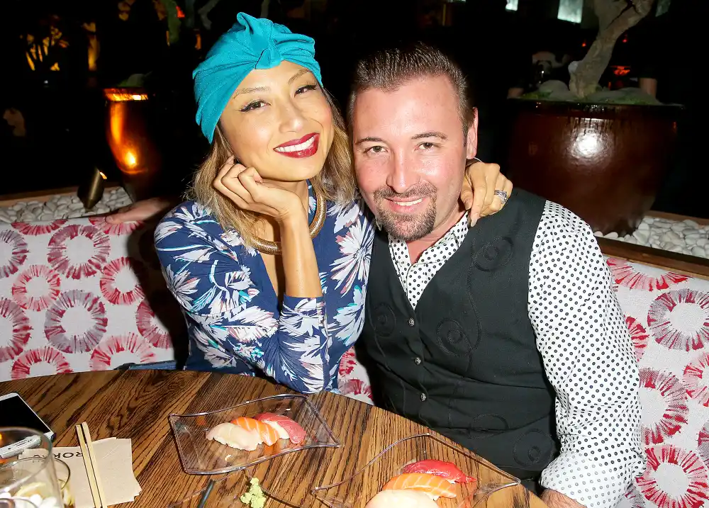 Jeannie Mai and Freddy Harteis attend the Roku grand opening on November 14, 2015 in West Hollywood, California.