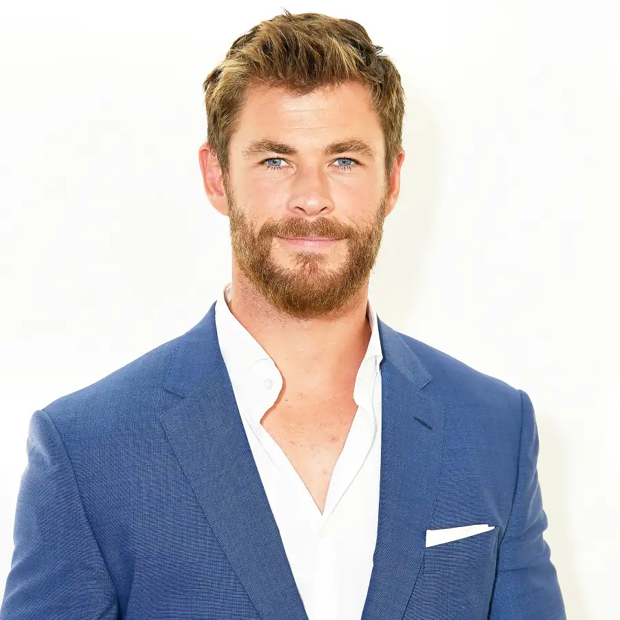 Chris Hemsworth poses backstage at the BOSS Menswear SS18 show at Fulton Market Building on July 11, 2017 in New York City.