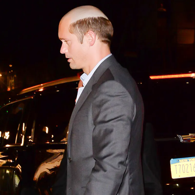 Alexander Skarsgard haircut bald profile