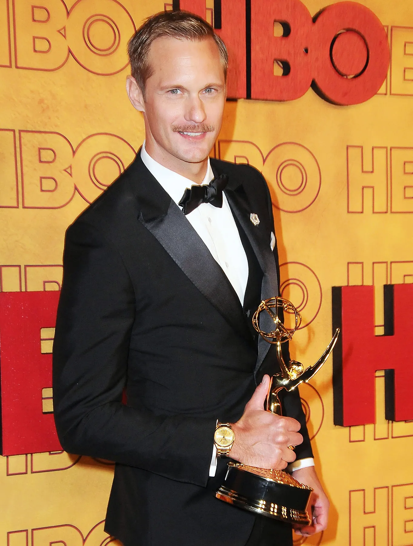 Alexander Skarsgard haircut Emmy Awards mustache