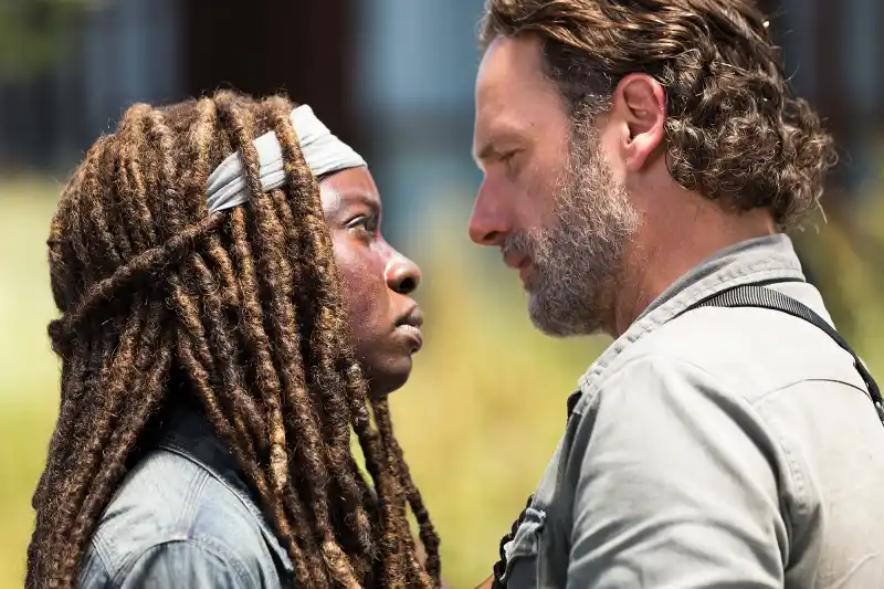 Andrew Lincoln, Rick Grimes, Danai Gurira, Michonne, The Walking Dead