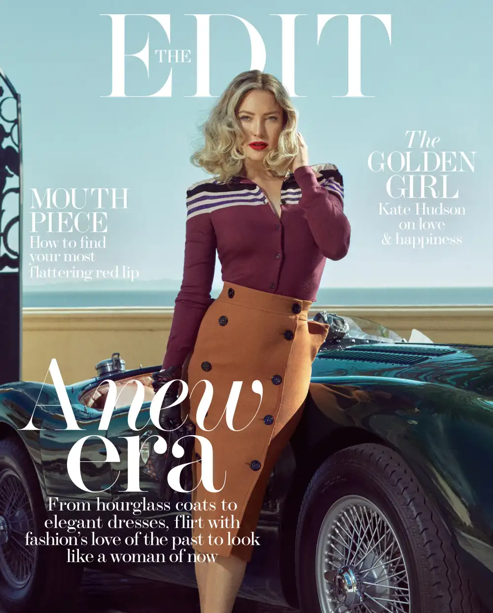 Cover_Kate Hudson wears top, skirt and gloves by Bottega Veneta.