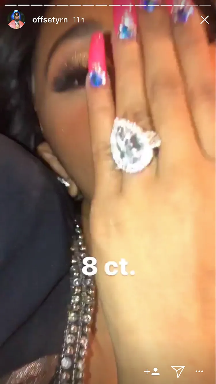 Offset, Cardi B, Engagement, Instagram