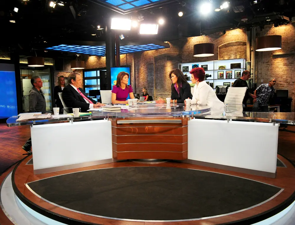 Charlie Rose, Norah O'Donnell, Julie Chen and Sharon Osbourne on the set of &lsquo;CBS This Morning&lsquo;