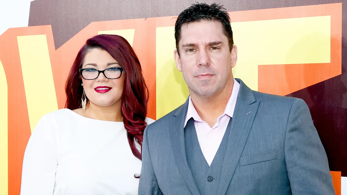 Amber Portwood and Matt Baier attend The 2015 MTV Movie Awards at Nokia Theatre L.A. Live in Los Angeles, California.