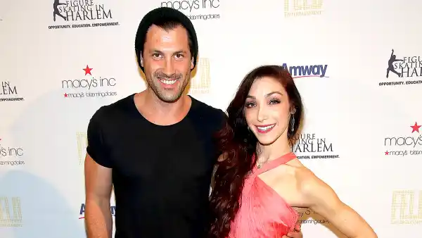 Maksim Chmerkovskiy and Meryl Davis attend The 10th Annual Skating With The Stars Benefit Gala at 583 Park Avenue in New York City.