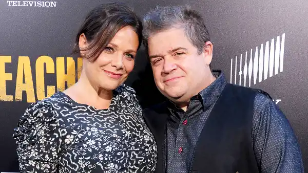 Patton Oswalt and Meredith Salenger arrive at the premiere of AMC's "Preacher" Season 2 at The Theatre at Ace Hotel on June 20, 2017 in Los Angeles, California.