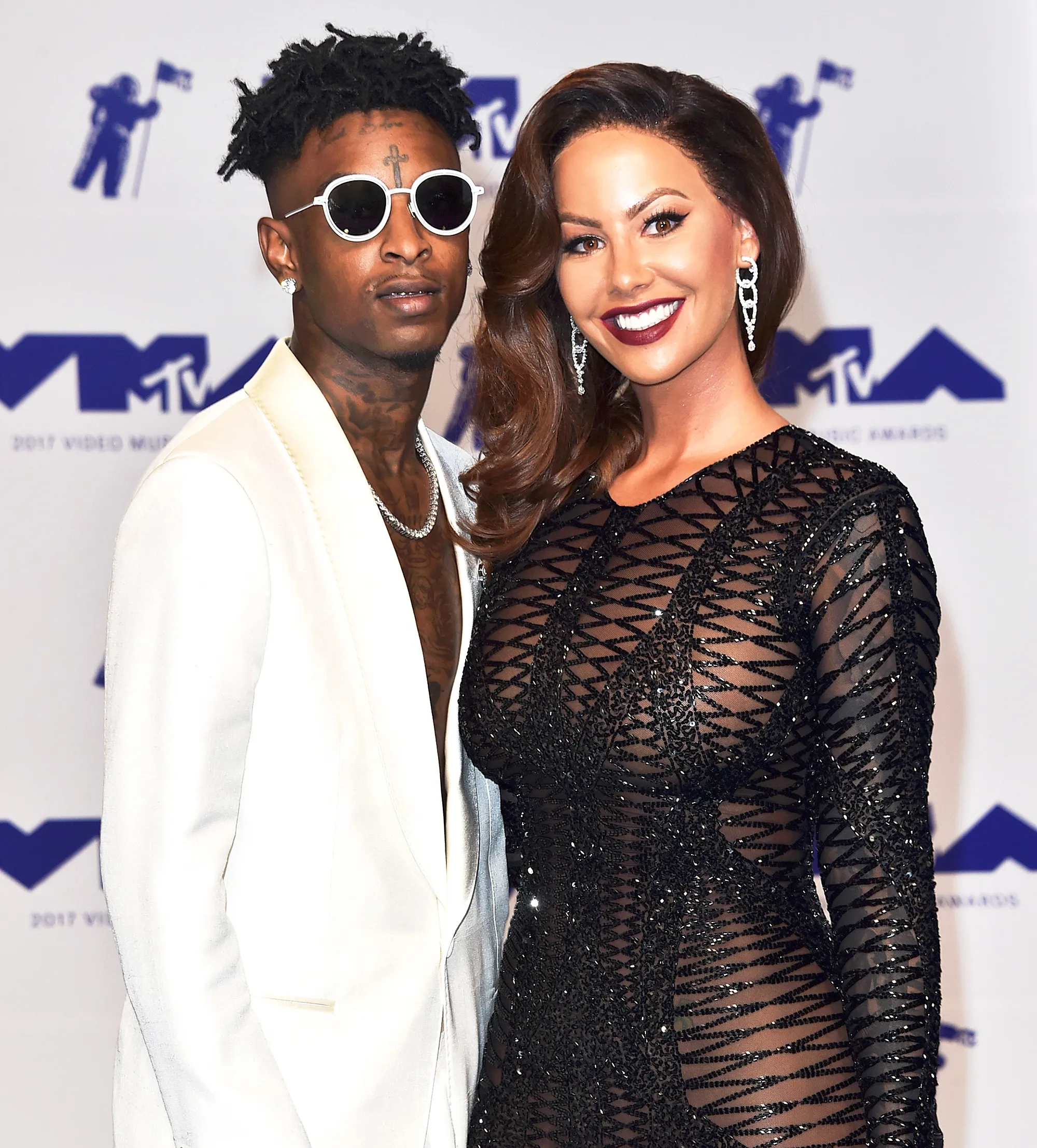 21 Savage and Amber Rose attend the 2017 MTV Video Music Awards at The Forum in Inglewood, California.